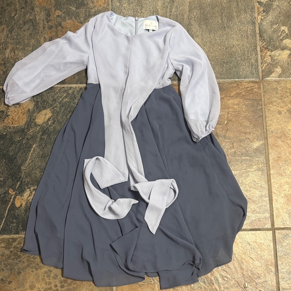 Dainty Jewells Light Blue and Slate Blue Girls' Formal Dress